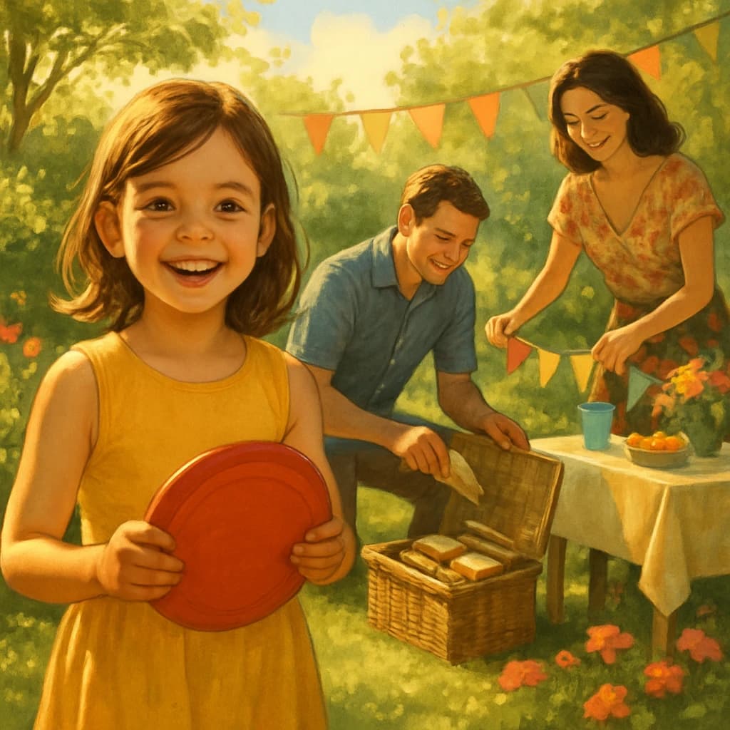 Un pique-nique dans le jardin