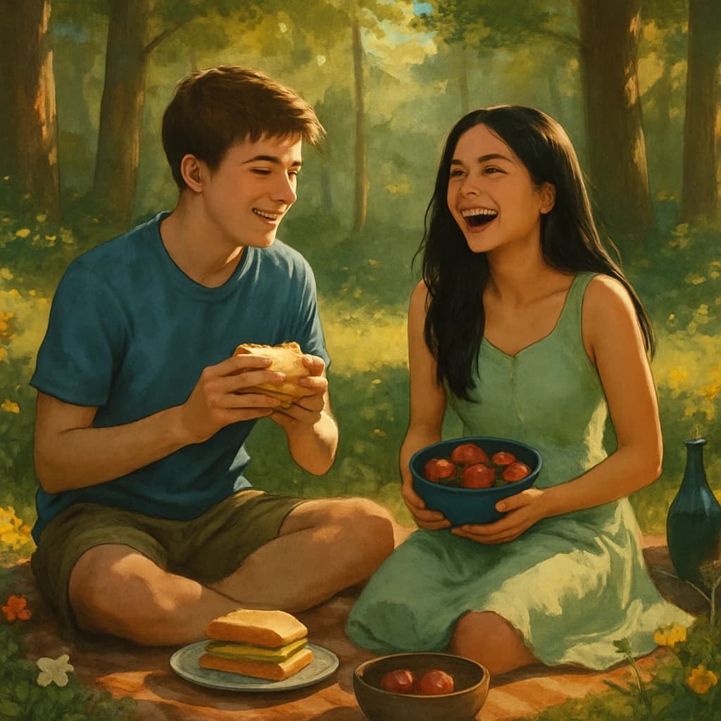 Ein Picknick im Wald