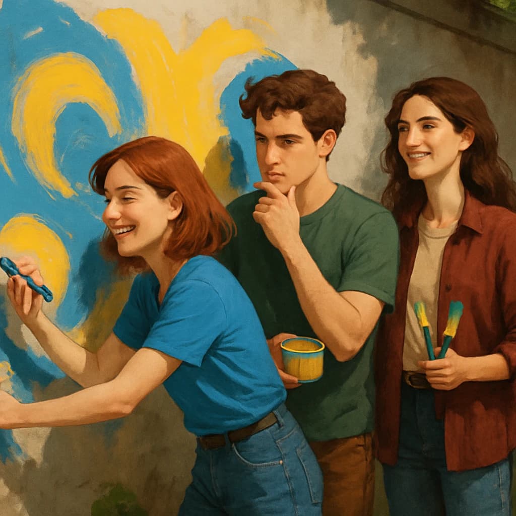 Il murale di Clara e Luca