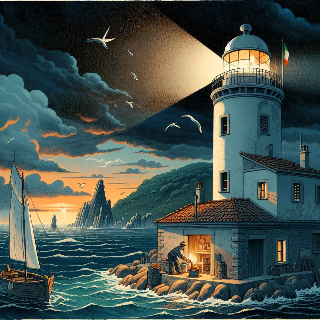 Il turno di notte nel faro di Milo