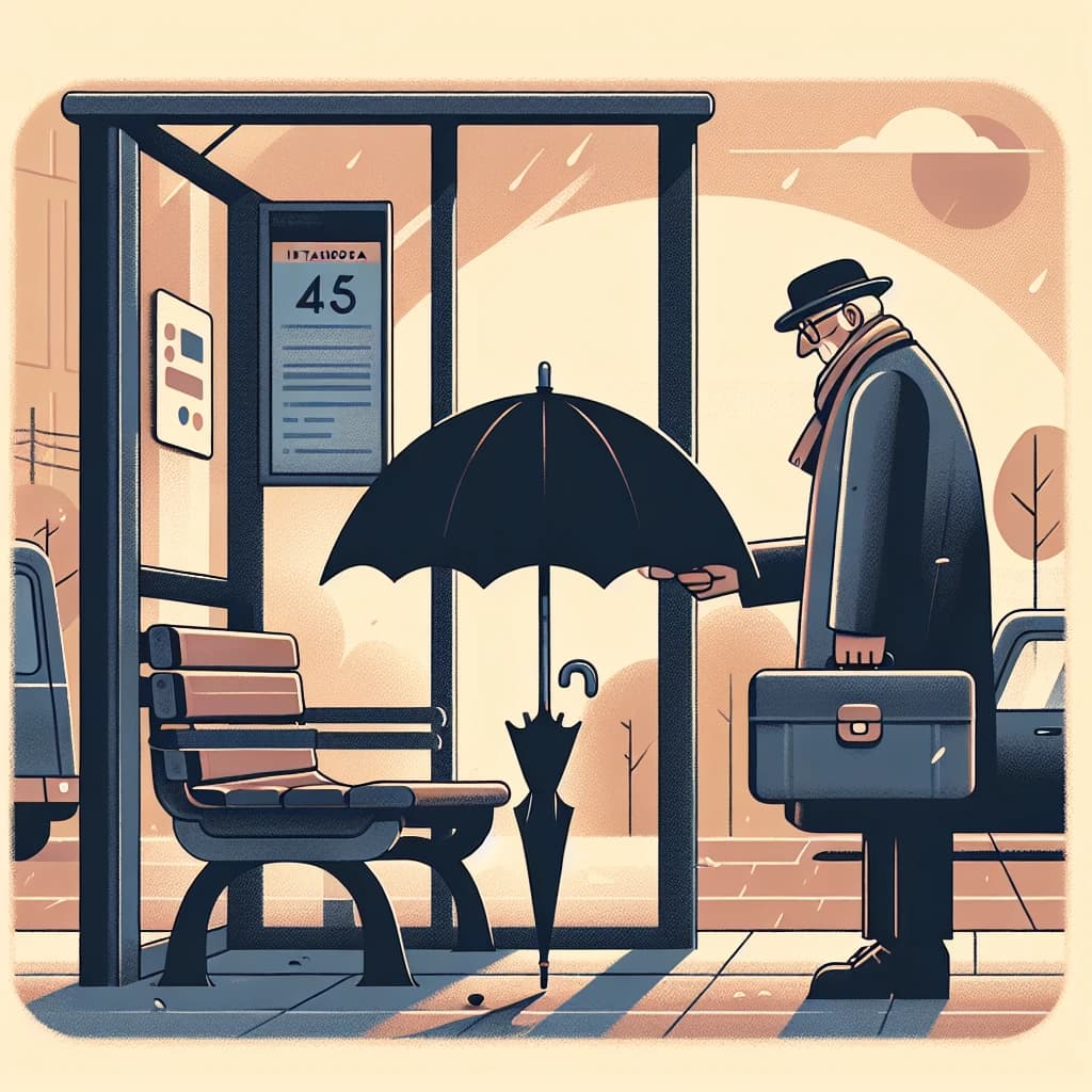 L’ombrello alla fermata