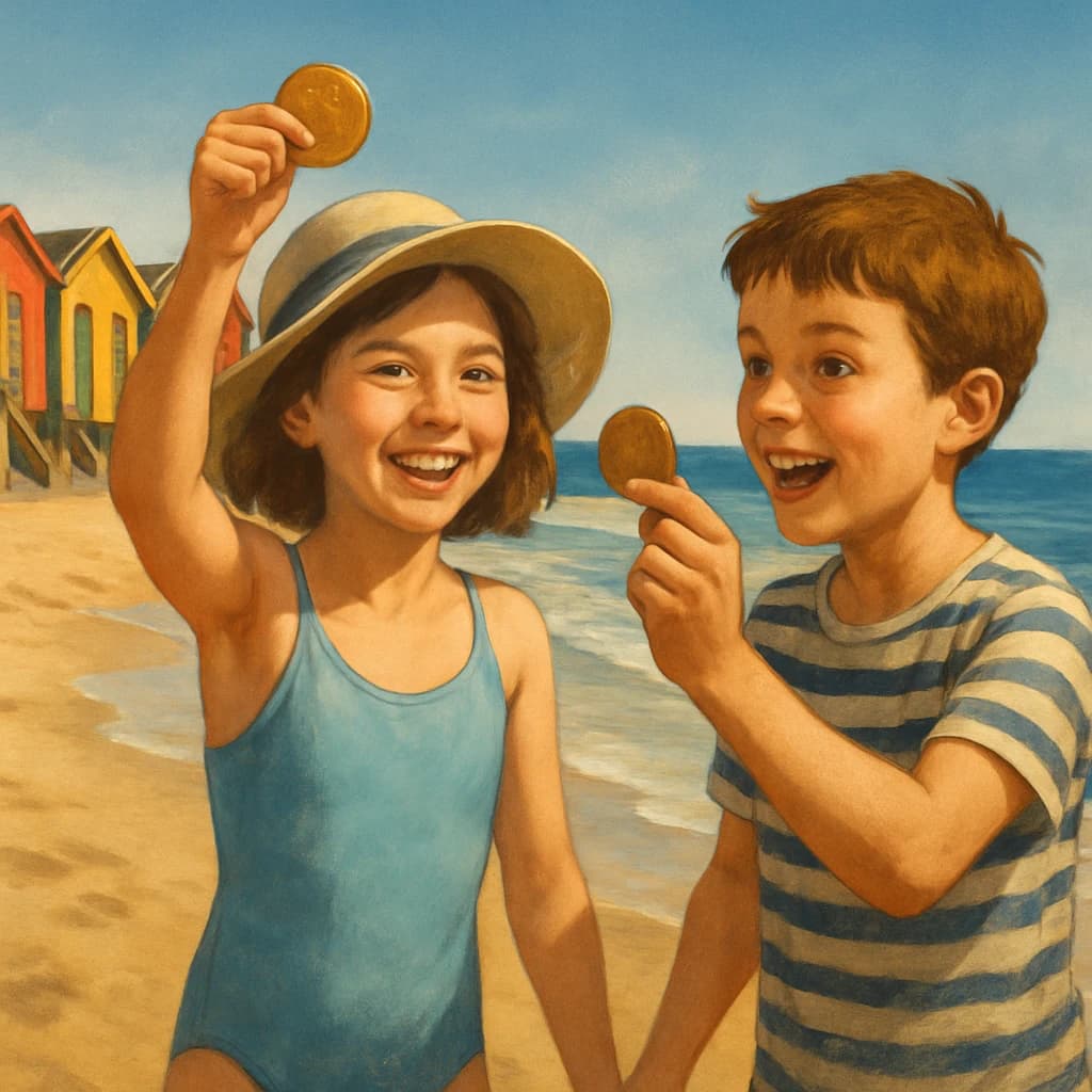 La chasse au trésor à la plage