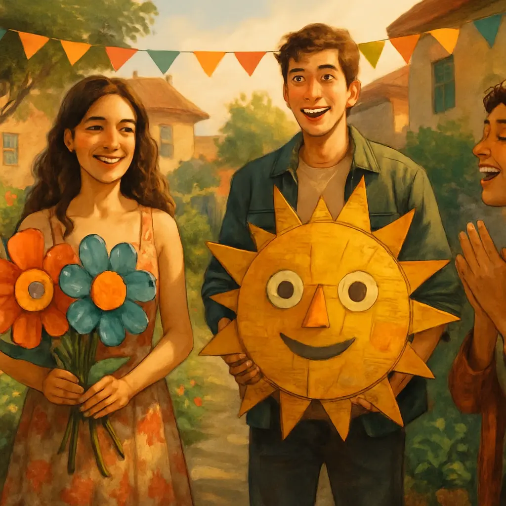 La competencia amistosa del jardín