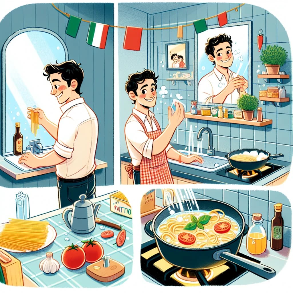 Preparativi per la cena