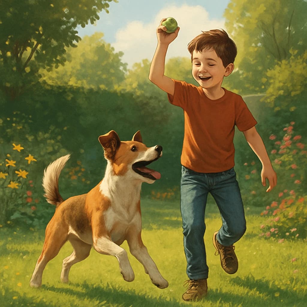 Un nouveau jeu dans le jardin